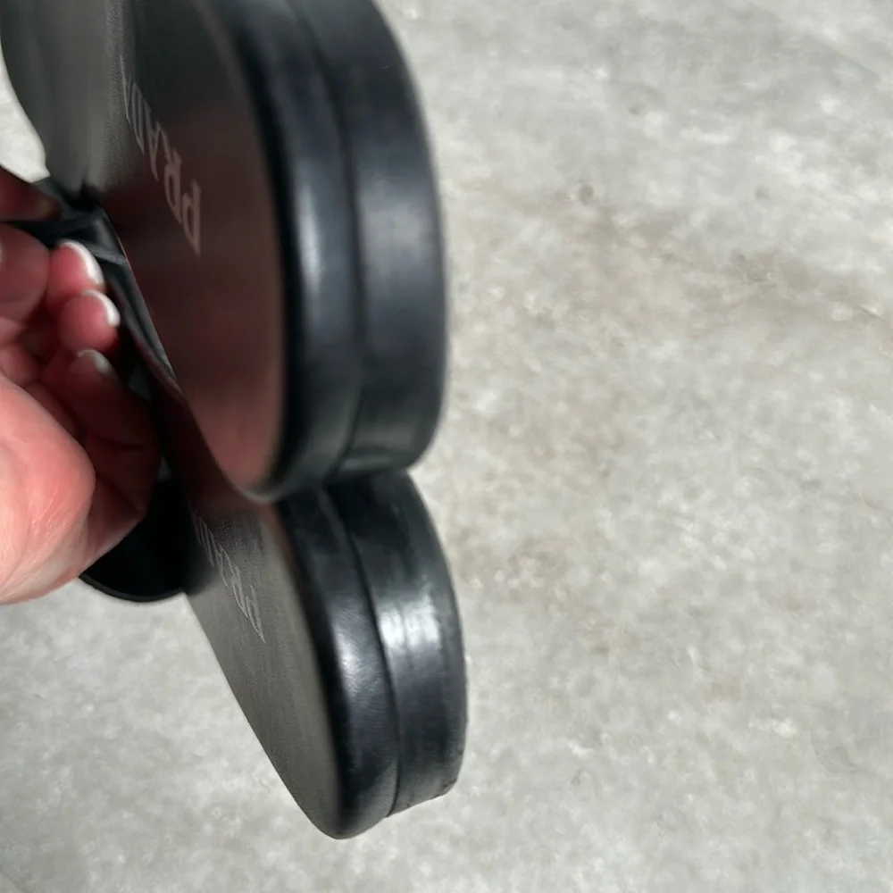 Prada Black Logo Slides Size 39.5 - Picture 5 of 6